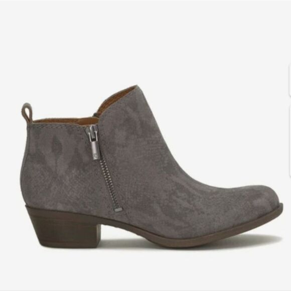 Lucky Brand Breah Leather Boots in Grey Size 8 - Picture 1 of 13